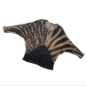 Dolman sleeve bleach tie dye top